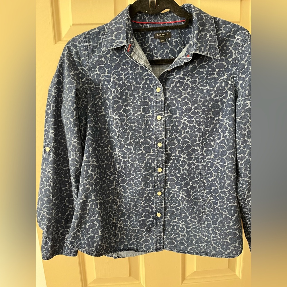 Talbots Blue Button Down Shirt